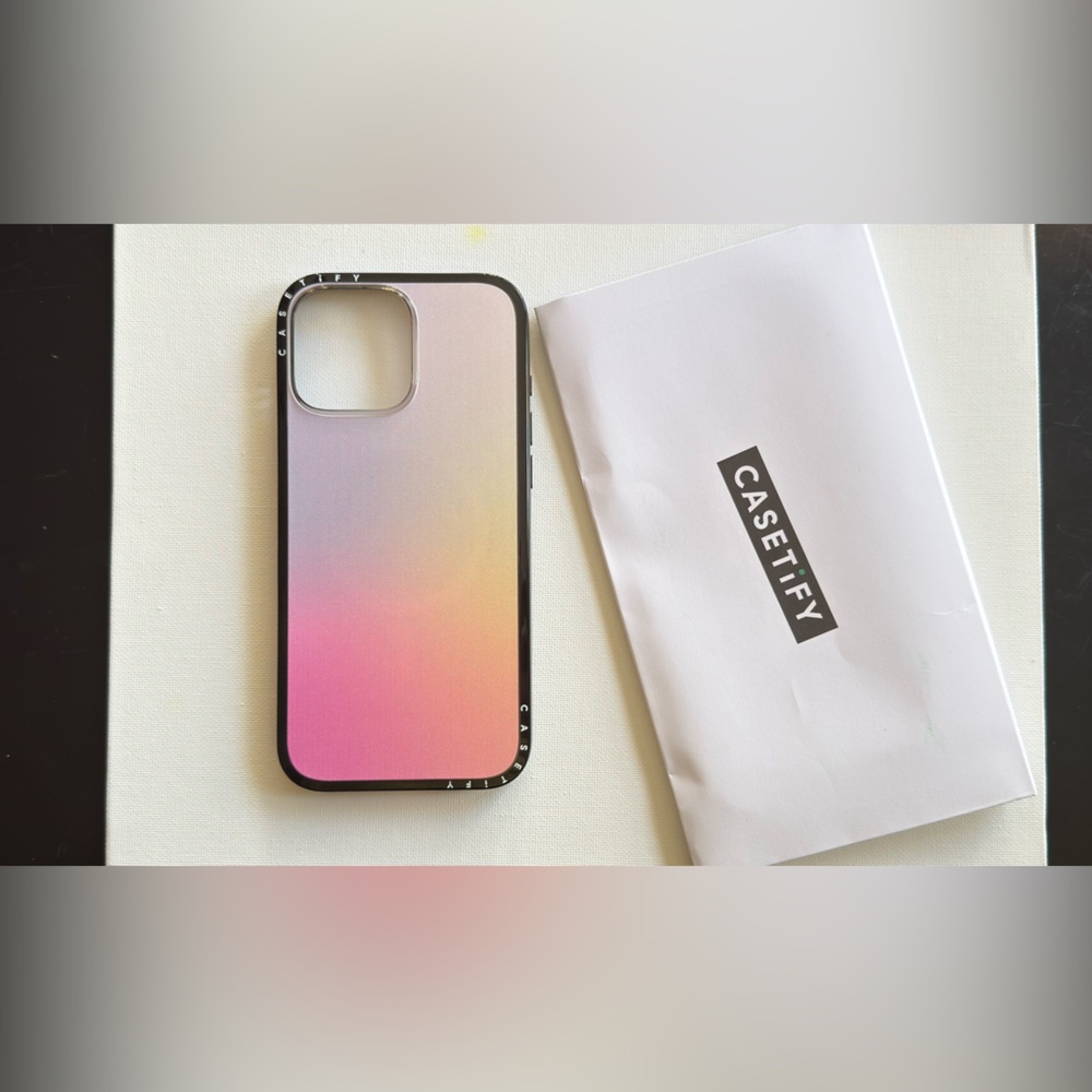 Casetify Pastel Gradient Phone Case - Black, Pink, Orange, Purple New ORIGINAL